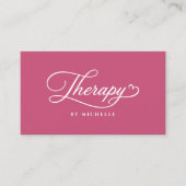 Minimale massagetherapeut Roze Visitekaartje (Voorkant)