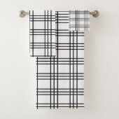 Minimale maten zwart-wit Matig speldenartan Bad Handdoek (Insitu)