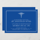 Minimale medische Afstuderen|Uitnodiging tot uittr Kaart (Voorkant / Achterkant)