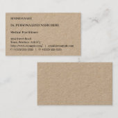 Minimale medische basisspecialistenVisitekaartje Visitekaartje (Voorkant / Achterkant)