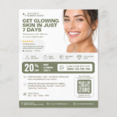 Minimale Medspa Therapeut Estheetician Sage Flyer (Voorkant)