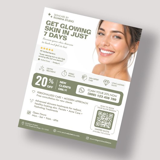 Minimale Medspa Therapeut Estheetician Sage Flyer
