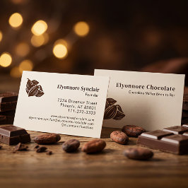 Minimale merkidentiteit voor Bean to Bar-chocolade Visitekaartje