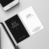 Minimale merknaam | Casual handschrift | Zwart Visitekaartje