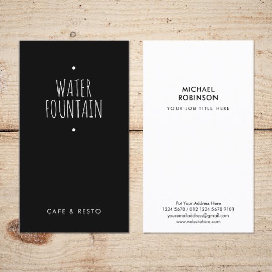 Minimale merknaam | Casual handschrift | Zwart Visitekaartje