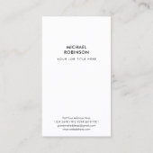 Minimale merknaam | Casual handschrift | Zwart Visitekaartje (Achterkant)