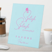 Minimale mermaid Birthday Party Favors Reclamebord Met Voetstuk (Insitu)