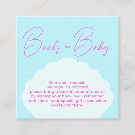 Minimale mermaïdmeisjes boeken voor Baby verjaarda Informatiekaartje (Voorkant)