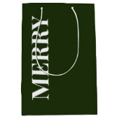 Minimale MERRY | Bosgroene Feestdagen Medium Cadeauzakje (Voorkant)