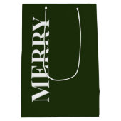Minimale MERRY | Bosgroene Feestdagen Medium Cadeauzakje (Achterkant)