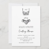 Minimale, met de hand getrokken lingerie douche kaart (Voorkant)