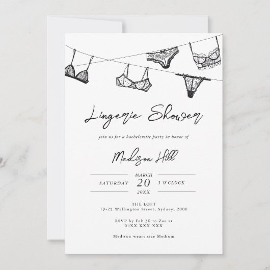 Minimale, met de hand getrokken waskleding, linger kaart (Voorkant)