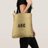 Minimale metalen goudachtergrond yoga mat bab tote bag (Dichtbij)