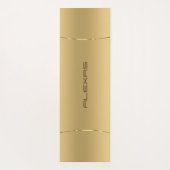 Minimale metalen goudachtergrondyoga yogamat (Achterkant)