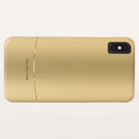 Minimale metalen gouden achtergrond Case-Mate iPhone case (Achterkant (horizontaal))