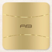 Minimale metalen gouden achtergrond kartonnen onderzetters (Voorkant)