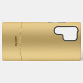 Minimale metalen gouden achtergrond samsung galaxy hoesje (Achterkant horizontaal)