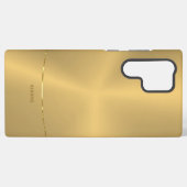 Minimale metalen gouden achtergrond samsung galaxy hoesje (Achterkant horizontaal)