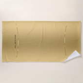 Minimale metalen gouden achtergrond strandlaken (Voorkant)