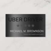 Minimale metalen grijze zilver-driver visitekaartje (Achterkant)