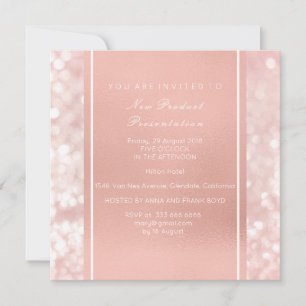 Minimale metalen roze roze roodbruine penseel kaart