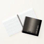 Minimale metalen Stripe Bronze ID792 Notitieboek (Binnen)