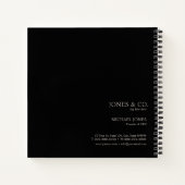 Minimale metalen Stripe Bronze ID792 Notitieboek (Achterkant)