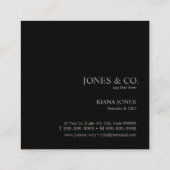 Minimale metalen Stripe Bronze ID792 Vierkante Visitekaartje (Achterkant)