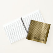 Minimale metalen stripe Gold ID792 Notitieboek (Binnen)