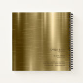 Minimale metalen stripe Gold ID792 Notitieboek (Achterkant)