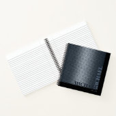 Minimale metalen strook staal Blauwe ID792 Notitieboek (Binnen)