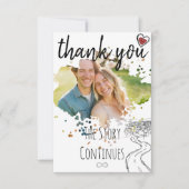 Minimale Micro Courthouse Elopement Moderne bruilo Bedankkaart (Voorkant)