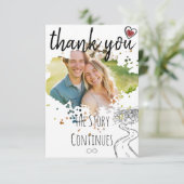 Minimale Micro Courthouse Elopement Moderne bruilo Bedankkaart (Staand voorkant)