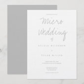 Minimale micropografie voor witte grijze bruiloft (Voorkant / Achterkant)