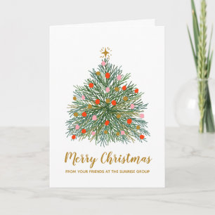 Minimale Mid Century Kerstboom Bedrijf Kaart