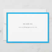 Minimale Mid Century Retro Cyaan Koppels Douche Kaart (Achterkant)