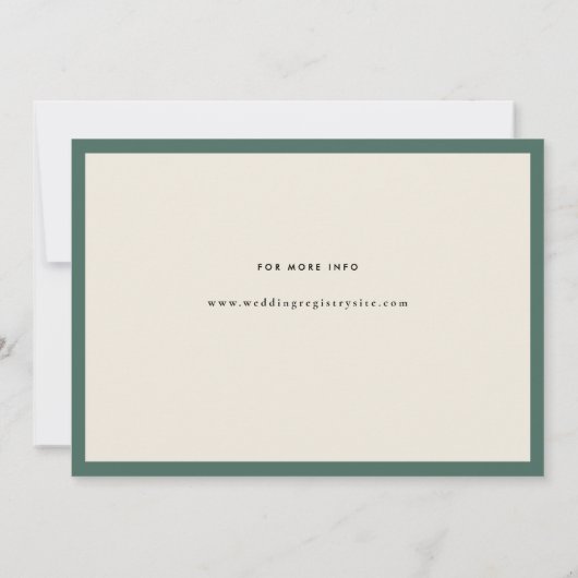 Minimale Mid Century Retro Groene Paren Douche Kaart (Achterkant)