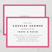 Minimale Mid Century Retro Paren Douche Kaart (Voorkant / Achterkant)