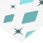 Minimale Mid Mod Diamonds Turquoise Korte Tafelloper (Hoek)