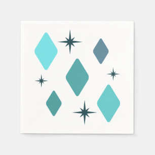 Minimale Mid Mod Diamonds Turquoise Servet