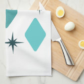 Minimale Mid Mod Diamonds Turquoise Theedoek (Quarter Fold)