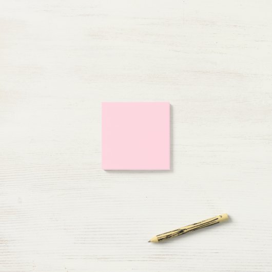 Minimale Millenniumroze platte vaste kleur Post-it® Notes (Op bureau)