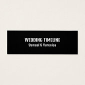 Minimale minikaart voor Icon Wedding tijdlijn Mini Visitekaartjes (Achterkant)