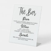 Minimale minimale zwarte, eenvoudige witte platte  reclamebord met voetstuk (Voorkant)