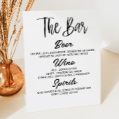 Minimale minimale zwarte, eenvoudige witte platte  reclamebord met voetstuk