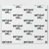 Minimale minimale zwarte, witte zondagsmeisje cadeaupapier (Vlak)