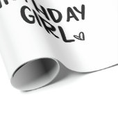 Minimale minimale zwarte, witte zondagsmeisje cadeaupapier (Rol Hoek)