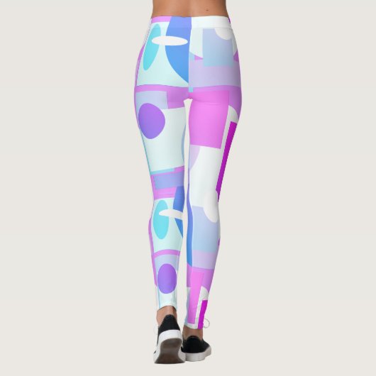 Minimale Minimalisme Geometrie Abstracte Leggings (Achterkant)