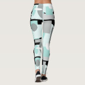 Minimale Minimalisme Geometrie Abstracte Leggings (Achterkant)