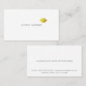 Minimale / minimalistische elegante schoonheid gou visitekaartje (Voorkant / Achterkant)